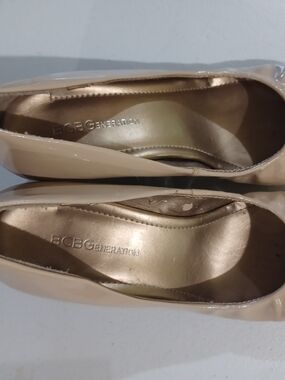 BCBGeneration Nude Patent Pointed-Toe Pumps